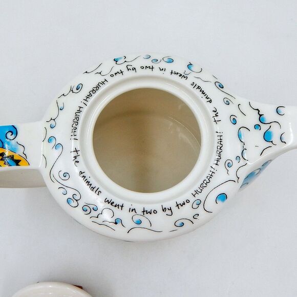 Paul Cardew Noah’s Ark Ceramic Teapot 2008 Animal Design Multicolor W/Box - Picture 6 of 11